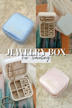 the jewelry box for traveling is open and ready to be put into its owner's purse