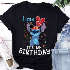 It's My Birthday Stitch Disney Balloon Mickey Mouse Shirt Birthday Stitch Disney, Birthday Stitch, Disney Balloon, Disney Balloons, Blue Alien, Mickey Mouse Shirt, Colorful Balloons, Mickey Mouse Shirts, It S My Birthday