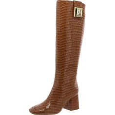 Manufacturer: Katy Perry Size Origin: US Style Type: Knee-High Boots Collection: Katy Perry Closure: Material: Man Made Materials Fabric Type: Faux Leather Sku: BH5949287 Size: 6.  Color: Brown.  Gender: female.  Age Group: adult. Brown Faux Leather High Heel Knee-high Boots, Brown Knee-high Boots With Block Heel And Medium Width, Elegant Brown Knee-high Boots Medium Width, Brown Knee-high Boots With Medium Width, Brown Knee-high Heeled Boots With Zipper Closure, Leather Zipper, Katy Perry, Knee High Boots, High Boots