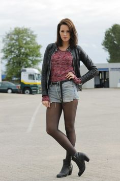 . Handy Wallpaper, Black Shades, Shorts Outfit, Off Black, Shades Of Black, Short Outfits, Hosiery, Denim Shorts