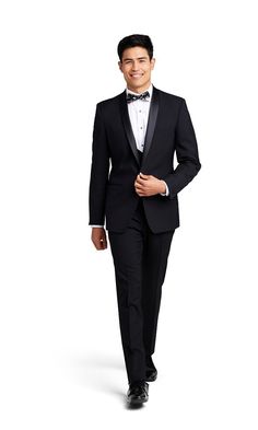 Notch Lapel Tuxedo For Black-tie Events, Black Evening Suit With Shawl Collar, Black Shawl Collar Evening Suit, Sleek Notch Lapel Tuxedo For Black-tie Events, Black Tuxedo With Shawl Collar For Wedding, Tuxedo Three-piece Suit With Notch Lapel For Evening, Evening Tuxedo Three-piece Suit With Notch Lapel, Evening Tuxedo Three-piece Suit, Black Shawl Collar Tuxedo For Wedding