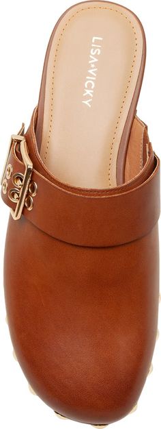 Lisa Vicky Vixen Clog (Women) | Nordstromrack Trendy Closed Toe Clogs With Buckle, Trendy Closed Toe Clogs With Buckle Closure, Chic Brown Clogs For Workwear, Chic Brown Clogs With Heel Strap, Moto Chic, Travel Must Haves, Concert Looks, Flip Flop Slippers, Clutch Pouch