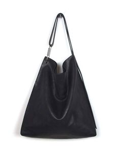 Isosceles Triangle Hobo Bag is simple and elegant, and it is perfect for everyday use.This bag is made with full-grain baby Buffalo leather and lined with Micro Fiber, it is light and soft./Genuine natural baby buffalo leather/Lightweight/Outer Composition:100% Baby buffalo leather/Inner Composition: 100% Micro Fiber/Color: Black/Compartments: 1 inner Zipper Pocket/Antique Silver Plating Hardware/Size:Width: 35.5cmHeight: 39cmDepth: 3cmHandle drop: 27.5cm/Weight: 540gBrand Origin: TaiwanCountry Luxury Black Casual Hobo Bag, Luxury Black Elegant Hobo Bag, Luxury Formal Hobo Bag, Elegant Cheap Hobo Bag, Luxury Soft Faux Leather Hobo Bag, Luxury Designer Soft Leather Hobo Bag, Classic Luxury Black Hobo Bag, Luxury Designer Hobo Bag For Office, Luxury Sleek Hobo Bag For Everyday