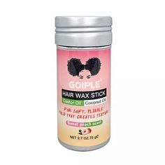 GOIPLE - Hair Wax Stick For Soft, Pliable hold that creates texture Frizz and flake-free, water-resistant formula allows for sexy laid edges Castor Oil, Coconut Oil Laid Edges, Hair Wax Stick, Strawberry Scent, Wax Stick, Oil Coconut, Hair Wax, Half Wigs, Sweet Peach, Christmas Hair