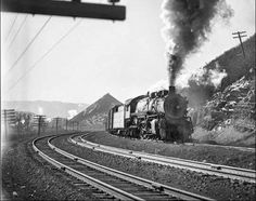 santa fe 3800 class | Santa Fe 3800 Class locomotive in reverse backing up the storage track ... Railroad History, Rail Road, Steam Engines, Steam Engine, Steam Locomotive