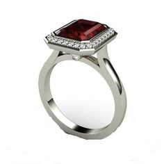 "Product description: Product Type - Ring Metal Type - 925 Solid Sterling Silver (High Quality Polishing & Finishing) Gemstone - Natural Rhodolite Garnet Gemstone Size - 7X9 MM Gemstones Shape - Octagon Accent Stone - CZ Gemstone color - As Picture Gemstone Purity - 100% Natural (Guaranteed) Standard Shipping - 3 to 7 Days ($25 Extra) Economy Shipping - 10 to 20 Days (Free Worldwide) Please Note - Color in the picture may be slightly different from the actual product. Due to photographic lig 14k White Gold Ruby Ring With Halo Setting, Formal Sterling Silver Birthstone Ring, Formal Garnet Rings With Accent Stones, Formal Sterling Silver Birthstone Ring With Accent Stones, Silver Garnet Birthstone Ring With Center Stone, Fine Jewelry Garnet Ruby Ring With Bezel Setting, Silver Garnet Ring With Prong Setting, Silver Garnet Birthstone Ring For Anniversary, Formal Ruby Birthstone Ring With Bezel Setting