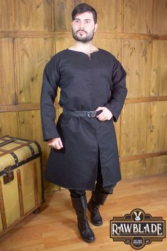 Set the stage for your next costume with the Dakan Tunic. Made from high-quality cotton in classic black or brown, this essential piece forms the foundation of your character's attire. Featuring long sleeves, a front cutout, and a comfortable, slightly wide collar, the Dakan Tunic is the perfect base for your LARP, historical reenactment, ren-faire, or cosplay ensemble. Historical Reenactment, Perfect Foundation, Mens Costumes, Character Costumes, Adult Costumes, Neck Collar, Larp, Classic Black, Favorite Outfit