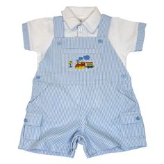 Trains capture the imagination of little ones, they love to play with trains and dream about the places they can go on them. Our Pima cotton overalls with train print will be part of their regular rotation attire for sure. Soft and comfy for sensitive skin and durable enough for playtime too! Sizes available: 0-3 months 3-6 months 6-9 months 9-12 months 12-18 months 18-24 months Sku: SHORT-OVRL-TRN Playful Overalls With Pockets For Playtime, Cotton Shortalls With Pockets For Playtime, Cotton Overalls For Playdate, Cotton Overalls For Playtime In Spring, Spring Cotton Overalls For Playtime, Playful Cotton Overalls For Playwear, Playful Cotton Shortalls With Pockets, White Overalls For Playtime In Spring, White Overalls For Spring Playtime