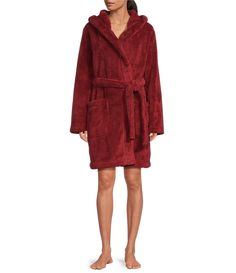 From UGG®&#x2C; this robe features:Soft plush fabricationHooded Front patch pocketsTonal UGG embroidery on pocketSelf-tie front belt closurePolyesterMachine wash cold/tumble dry lowImported. Fashion Editor, Dillard's, Lifestyle Brands, Soft Plush, Patch Pocket, Latest Trends, Lingerie, Embroidery, Fabric