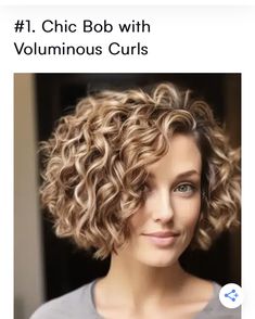 Chin Length Curly Hair, Short Layered Curly Hair, Short Permed Hair, Chic Bob, Natural Curly Hair Cuts, Grey Curly Hair, Bob Haircut Curly, Layered Curly Hair