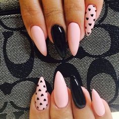 Pink Stiletto Nails, Polish Design, Gel Nail Art Designs, Nail Designs Valentines, Stiletto Nails Designs, Black Nail Designs, Super Nails, Pink Nail Designs, Ideas Nails