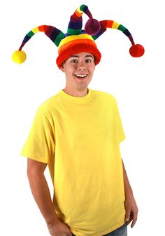 PRICES MAY VARY. Size: Standard 100% polyester, all new materials, polyurethane foam Fiber filled hat w/ poms on the ends Size adjuster inside the hat Alien Plush, Jester Costume, Rainbow Plush, Plush Hat, Shark Plush, Jester Hat, Crazy Hats, Funny Costumes, Clown Costume