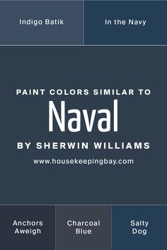 the logo for paint colors similar to naval by sherrin williams, and in the navy