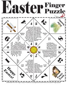 an easter puzzle is shown on the front cover