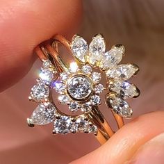 14kt Rainbow Moonstone, Morganite and Diamond Unicorn Ring Unicorn Ring, Pink Morganite, Moon Stone, 14kt Gold, Morganite, A Rainbow, Rainbow Moonstone, Diamond White, Enchanted