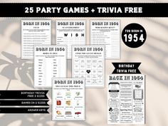 the birthday party games and trivia are available for $ 5 95 or free shipping