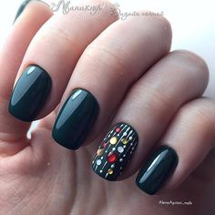 Square Nail Designs, French Manicure Nails, Short Square Nails, Square Nails, Green Nails, Holiday Nails, Nail Manicure