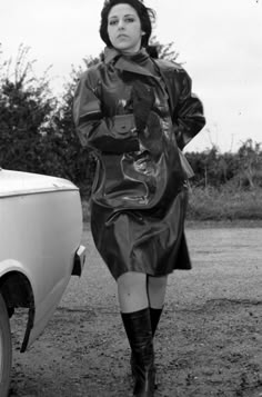 SBR from the 70's Rainwear Review Magazine Vintage Raincoat, Catsuit Latex