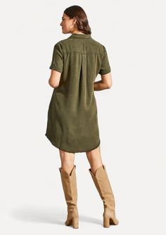 Elevate your everyday look with this effortless pop-over shirt dress. Crafted from soft lyocell twill, it features a classic collar and flattering silhouette. Pair this boho beauty with tights and ankle boots for a chic autumnal ensemble. Cardigan Crop Top, Boho Beauty, Over Shirt, Cardigan Crop, Boho Chic Outfits, Flowy Pants, Sweater Tank Top, Stylish Clothes For Women, New Tops