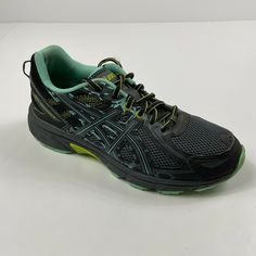 You will receive ASICS Gel Venture 6 Shoes Women's Size 7 Hiking Trail Running Sneakers This item is in good condition. Wear shown in pictures. Box not included. Please check out the pictures and message me with any questions! Thanks. Green Low-top Asics Running Shoes, Asics Green Lace-up Running Shoes, Green Lace-up Asics Running Shoes, Asics Lace-up Sneakers For Outdoor Activities, Asics Lace-up Synthetic Walking Shoes, Asics Low-top Walking Shoes For Outdoor Activities, Asics Low-top Running Shoes With Ortholite Insole, Asics Sneakers With Ortholite Insole For Sports, Asics Sneakers For Outdoor Activities With Round Toe