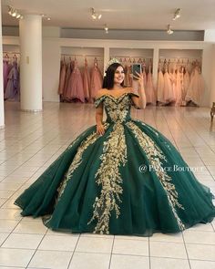 Forest Green 15 Dress, Emerald Green Quncie Dresses, Quinseñeras Dresses Green, Forest Green Quinceanera Dress With Gold, Dark Green Quinceanera Dresses With Gold, Dark Green Quince Dresses With Gold, Quencinera Dresses Emerald Green, Dark Green And Gold Quinceanera Dresses