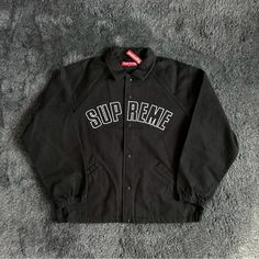 Supreme Black Hooded Sport Coat For Fall, Hooded Black Sport Coat For Fall, Urban Black Varsity Jacket For Workwear, Black Hooded Varsity Jacket For Spring, Hooded Black Varsity Jacket For Spring, Black Urban Outerwear For Streetwear, Classic Black Hooded Outerwear, Black Spring Outerwear For Streetwear, Spring Black Streetwear Outerwear