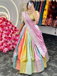 Fabric Details :-

Lehenga :-
Fabric :- Dola Silk (Semi-Stitched) 
Work :- Jacquard With Canvas & Can Can Attach 
Inner :- Micro 

Blouse :-
Fabric :- Dola Silk (Un-stitched) 
Work :- Jacquard 

Dupatta :-
Fabric :- Dola Silk 
Work :- Jacquard   

Weight :_ 1.5 kg

#lehenga #lehengacholi #indiandress #indianwedding #indianoutfits #partywear #sabyasachilehnega #bridesmaiddress #bollywoodfashion #bollywoodlehnega #weddingguestdress #weddinglehenga #weddingdress #Bridallehenga  #DolaSilk Sabyasachi Blouse, Long Blouse Designs, Sabyasachi Lehenga, Lehenga Fabric, Lehenga Wedding, Designer Lehenga, Indian Dress, Wedding Lehenga, Dress Designer