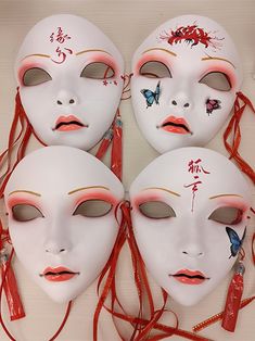 This price is for a mask only. Mascara Design Ideas, Chinese Mask, Jester Mask, Opera Mask, Mascaras Halloween, Dragon Mask, Kitsune Mask, Headpiece Accessories, Mask Drawing