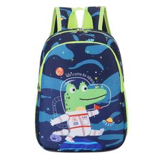 Never Miss Out On the Fun Again with a Cartoon School Backpack Are you searching for a reliable bag that will help keep all your school items in place? Look no further than the Cartoon School Backpack! Made with quality Oxford cloth, this 20L backpack comes with a computer pocket and can easily handle anything you need to take on your day. With its double root straps, cartoon cute style, and polyester lining, the Cartoon School Backpack has everything you need to make going off to school fun aga Nylon Backpack For Back To School, Green Backpack For Students, Back To School, Back To School Backpack With Zipper Closure, Nylon Backpack For End Of School Year, Educational Rectangular Backpack For Travel, Educational Style Backpack For Travel, Educational Backpack For Travel, Portable Backpack For End Of School Year, Softback Backpack For Back To School