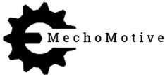 the logo for mechmotive, a company that uses gears to make them look like