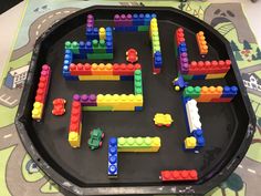 a tray that has some legos on it