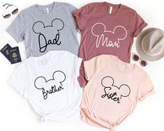 Disney Shirts Mom And Son, 1st Time Disney Shirts, First Disneyland Trip Shirt, My First Disney Trip And Birthday Shirt, Matching Disney Shirts Family, Walt Disney World Family Shirts, Disney Outfits Sisters, Oh Twodles Family Shirts, Family Of 4 Disney Outfits