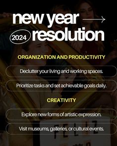 the new year resolution page is shown with an image of two women and one man