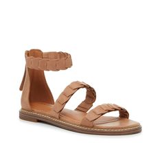 Lucky Brand-Kandiss Sandal The Kandiss sandal from Lucky Brand is a classic style that is perfect for everyday looks! This leather pair is complete with a timeless double strap design and an eye-caching interlocking detail. Spring Double Strap Slingback Sandals With Leather Footbed, Summer Ankle Strap Sandals With Penny Strap, Summer Closed Toe Sandals With Penny Strap, Open Toe Sandals With Penny Strap For Summer, Spring Brown Ankle Strap Footbed Sandals, Strappy Leather Sandals With Penny Strap, Leather Strappy Sandals With Penny Strap, Leather Sandals With Penny Strap And Flat Heel, Spring T-strap Sandals With Double Adjustable Straps