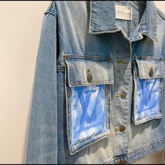 Louis Vuitton Blue Custom Jean Jacket Custom Jean, Custom Jean Jacket, Louis Vuitton Blue, Custom Jeans, Jean Jacket, Mens Jackets, Color Blue, Jackets & Coats, Louis Vuitton