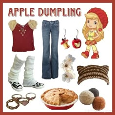 Apple Core Outfits, Apple Themed Outfit, Rotten To The Core Outfit, Trinket Core, Twee Core, Cowboy Fits, Apple Outfit, Apple Soda, Apple Clothes