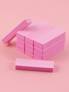 Sponge Nail File, 100/180 Grit Sponge Nail Buffers For Acrylic Nails, 9*2Cm Buffing Block Double Sided For Manicure Tools 10 Count - Pink Pink    White Corundum  Nail Cuticle   Nail,Hand & Foot Care, size features are:Bust: ,Length: ,Sleeve Length: Kawaii Stuff To Buy, Sponge Nails, Nail Buffers, Nail Pen, Pink Nail Art, Nail Cuticle, Rose Bonbon, Latest Nail Art, Nail Stuff