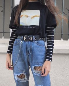 Madison Outfits, Pakaian Hipster, Look Grunge, E Girl Outfits, Teenage Outfits, Skater Girl Outfits, Aesthetic Grunge Outfit, Hipster Outfits, Grunge Look