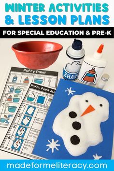 winter activities and lesson plans for special education and pre - k