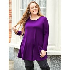 Long Sleeve Plus Size Tunic Women's Tops - Classic round neck Larace plus size tops for women, plus size Christmas tops for women with long enough flowy hem to hide belly and hips, stretchy tunic shirts for women perfect for oversized ladies or as maternity clothes. Essential Christmas Tunic Tops For Women - Larace plus size tunic tops for women, Christmas tunics with patterns of snowmen, gift boxes, and Santa Claus, great women's Christmas clothes. Plus size tunics for women to wear with leggin Plus Size Christmas Tops, Tops To Wear With Leggings, Christmas Tunic, Tunic Tops For Leggings, Plus Size Tunic, Loose Fit Blouse, Wear With Leggings, Knit Blouse, Tops Long Sleeve