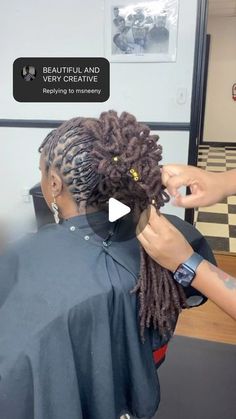 Dread Petals Styles, Petal Loc Styles For Women, Locs Styles For Long Hair, Loc Petal Ponytail Styles, Petal Ponytail Locs, Loc Petals On Long Locs, High Locs Ponytail, Locs Ponytail Hairstyles For Women, Long Locks Styles For Women Dread