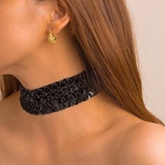 This Unique Piece Is A Wonderful Addition To Your Wardrobe And Your Style; Sure To Get Lots Of Compliments! Gshmve00000m48h Chic Metal Choker For Party, Adjustable Black Choker For Party, Evening Metal Choker, Metal Evening Choker, Black Choker For Night Out, Black Metal Choker For Party, Party Metal Choker In Black, Party Black Metal Choker, Formal Black Choker