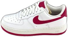 Nike Air Force 1 Low-top With Red Sole, Nike Air Force 1 Casual Low-top With Red Sole, Casual Nike Air Force 1 With Red Sole Low-top, Shoes Nike Air Force, Air Force 1 Sneakers, Wild Cherry, Nike Air Force 1 07, White Sneakers Women, Shoes Pink