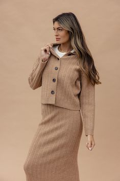 Shining Light Sweater Cardigan – ROOLEE Sweater Midi Skirt, Pencil Silhouette, Shining Light, Light Sweater, The Shining, Basic Tee, Sweater Skirt, Steve Madden, Casual Looks