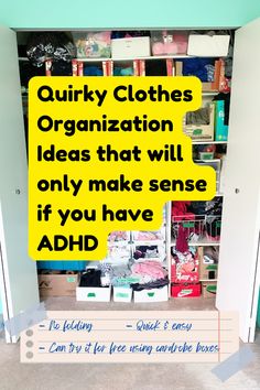 No fold clothes storage solution Folded Clothing Storage, No Folding Clothes Storage, Non Dresser Clothing Storage, Clothes Organization No Dresser, No Dresser Closet Organization, No Fold Clothes Storage, Kids Clothes Storage Ideas No Dresser, Neurodivergent Bedroom Ideas, Neurodivergent Clothing