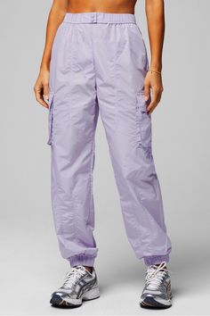 Lightweight Cargo Jogger Fabletics purple female Activewear >> Womens >> Bottoms >> Pants & Joggers >> Joggers regular Everyday External Pockets Lilac Joggers Outfit, Purple Cargo Pants, Vintage Workout, Thrift Ideas, Apparel Business, Tiny Canvas, Female Activewear, Retro Gym, Trendy Fall Fashion