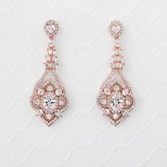 CZ Bridal Jewelry Earrings with Antique Flair - Cassandra Lynne Elegant Oval Chandelier Earrings For Weddings, Elegant Oval Crystal Earrings For Wedding, Elegant Oval Earrings For Wedding, Elegant Oval Wedding Earrings, Rose Gold Oval Earrings For Wedding, Silver Oval Crystal Earrings For Wedding, Classic Oval Earrings For Wedding, Oval Cubic Zirconia Wedding Earrings, Prom Jewelry Earrings