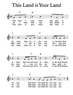 this land is your land sheet music