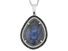 Introducing our enchanting Gray Labradorite Rhodium Over Sterling Silver Pendant With Chain! This stunning piece is the perfect accessory to add a touch of elegance and mystique to any outfit. The beautiful gray labradorite stone shimmers with iridescent hues, catching the light in all its glory. Paired with a delicate sterling silver chain that complements it perfectly, this pendant is sure to turn heads wherever you go. Add an element of magic to your jewelry collection with this unique and pl Elegant Labradorite Teardrop Pendant Jewelry, Elegant Silver Labradorite Necklaces, Elegant Silver Labradorite Necklace, Elegant Silver Labradorite Jewelry, Elegant Gray Pendant Jewelry, Silver Labradorite Teardrop Pendant Jewelry, Labradorite Gemstone Teardrop Pendant Jewelry, Silver Labradorite Jewelry With Stones, Pendant With Chain