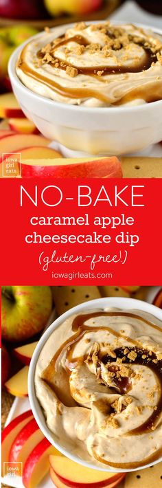 no bake caramel apple cheesecake dip